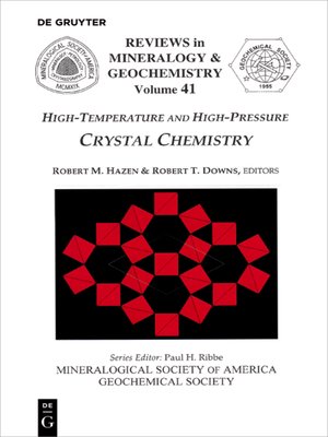cover image of High-Temperature and High Pressure Crystal Chemistry